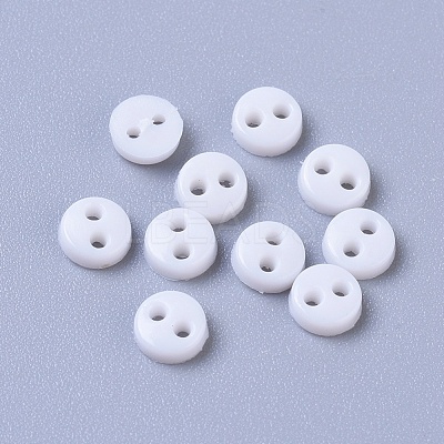 Nylon Tiny Button BUTT-WH0014-28K-1