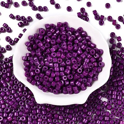 Opaque Baking Paint Glass Seed Beads SEED-T008-02U-1