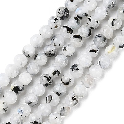 Natural Rainbow Moonstone Beads Strands G-Q1001-A05-01-1