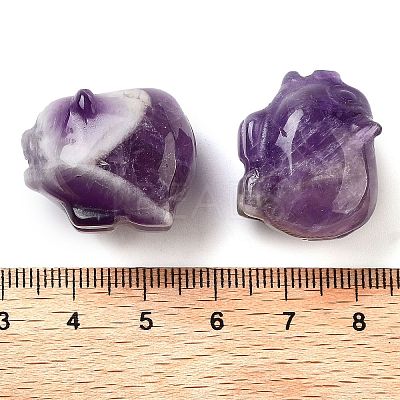 Natural Amethyst Carved Figurines DJEW-L023-C04-1