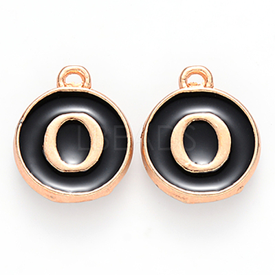 Golden Plated Alloy Charms LS-ENAM-S118-02O-1