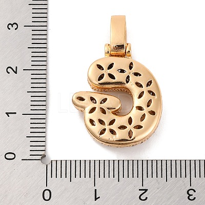 Brass Micro Pave Cubic Zirconia Pendants KK-C076-29G-G01-1