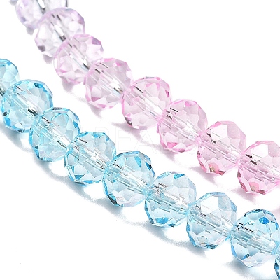 Transparent Painted Glass Beads Strands DGLA-A034-T8mm-A22-1