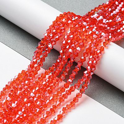 Transparent Electroplate Glass Beads Strands LS-EGLA-A039-T2mm-A14-1