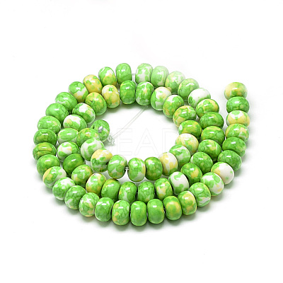 Synthetic Ocean White Jade Beads Strands G-S257-5x10mm-03-1