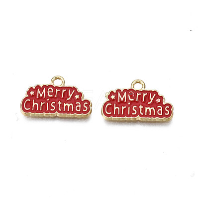 Rack Plating Alloy Enamel Pendants ENAM-N055-173A-1