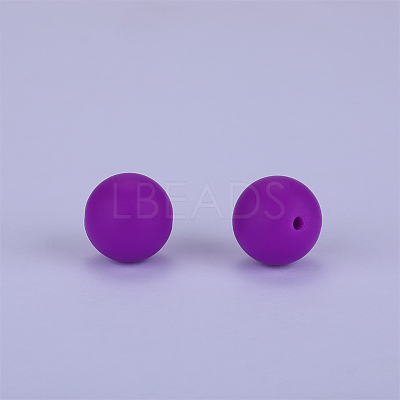 Round Silicone Focal Beads SI-JX0046A-130-1