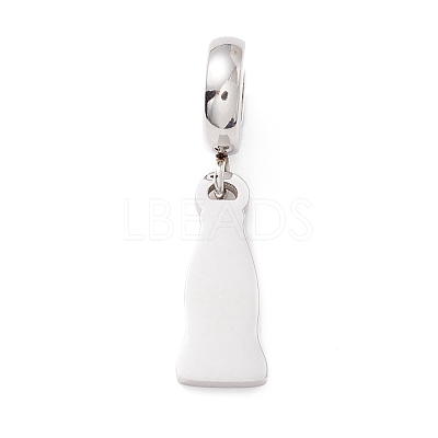 304 Stainless Steel European Dangle Charms STAS-I192-19-1