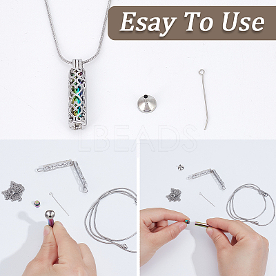 DIY Stainless Steel Pendant Necklaces Making Kits DIY-CN0003-75RC-1