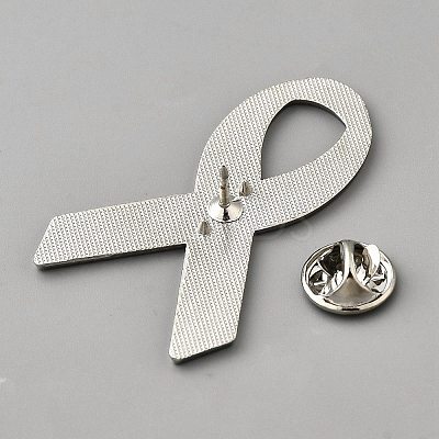 Awareness Ribbon Theme Enamel Pins JEWB-WH0026-60C-1