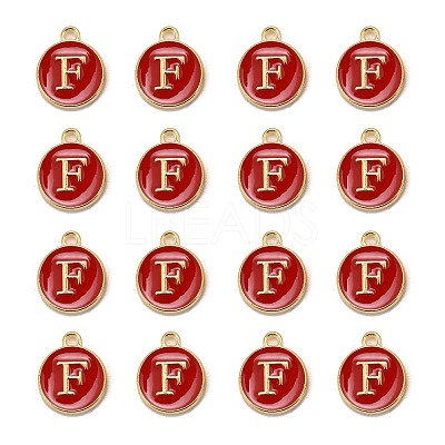 Golden Plated Alloy Enamel Charms ENAM-S118-03F-1