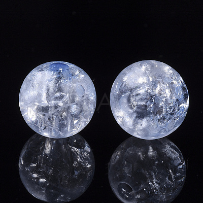 Transparent Crackle Acrylic Beads CACR-N002-01-1