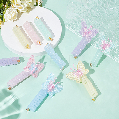 10Pcs 10 Styles Silicone Hair Accessories for Women Girls OHAR-AR0001-09-1