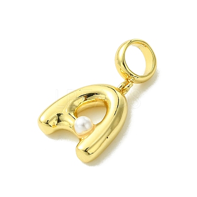 Rack Plating Brass with ABS Plastic Pearl European Dangle Charms X-KK-G501-02A-G-1