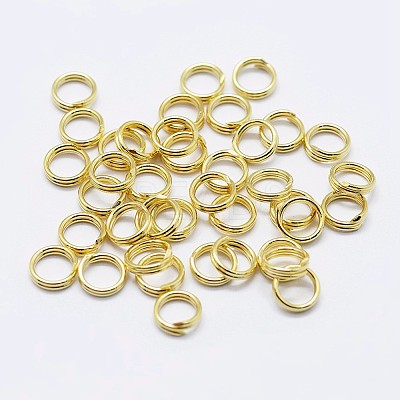 925 Sterling Silver Split Jump Rings STER-F036-01G-0.6x7mm-1