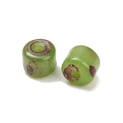 Picasso Glass Cylinder Seed Beads GLAA-C044-01B-1