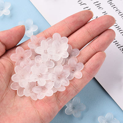 Frosted Acrylic Bead Caps MACR-S371-08A-701-1