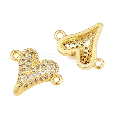 Brass Micro Pave Clear Cubic Zirconia Connestor Charms CU-CBAB3AD-02G-02-1