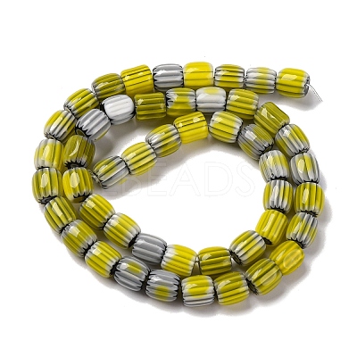 Handmade Lampwork Chevron Beads Strands LAMP-K041-01B-24-1