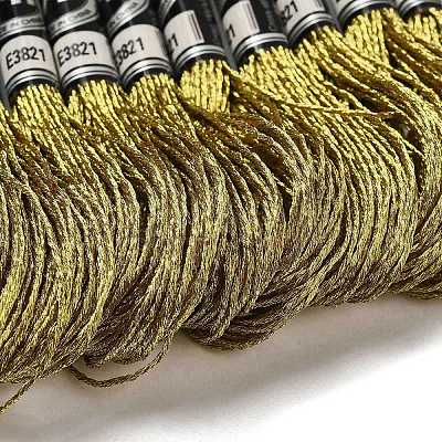 10 Skeins 12-Ply Metallic Polyester Embroidery Floss OCOR-Q057-A12-1