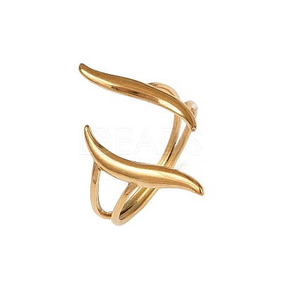 304 Stainless Steel Cuff Open Rings for Women RJEW-H255-01G-04-1