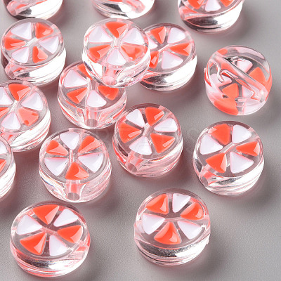 Transparent Enamel Acrylic Beads TACR-S155-005E-1
