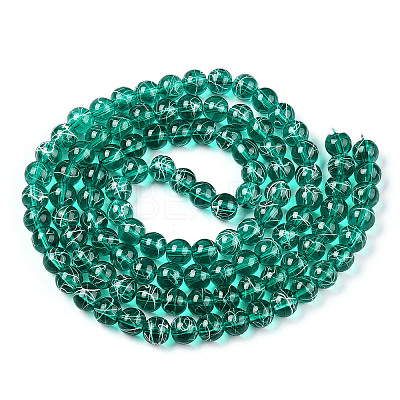 Drawbench Transparent Glass Beads Strands GLAD-Q012-8mm-12-1