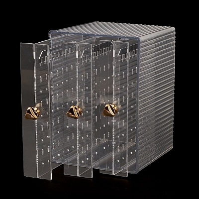 Rectangle Transparent Plastic Earrings Presentation Box ODIS-O002-01B-1
