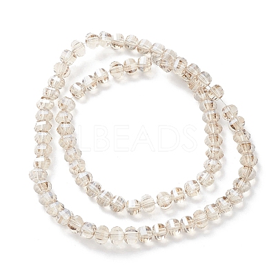 Electroplate Transparent Glass Beads Strands EGLA-K015-13F-1
