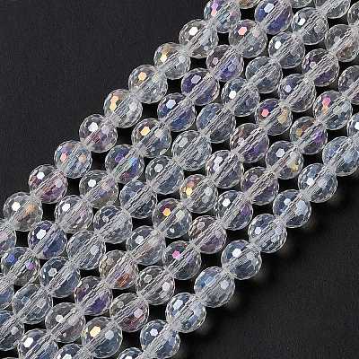Electroplate Glass Bead Strands X-EGLA-R040-8mm-15-1