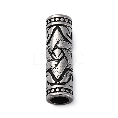 304 Stainless Steel Glossy European Beads STAS-S171-08AS-1