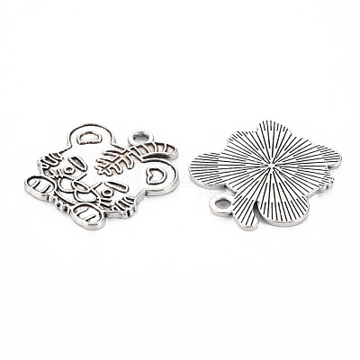 Tibetan Style Alloy Pendant Enamel Settings TIBEP-N010-004AS-RS-1