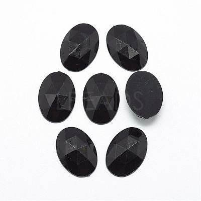 Acrylic Rhinestone Flat Back Cabochons GACR-Q011-13x18-01-1