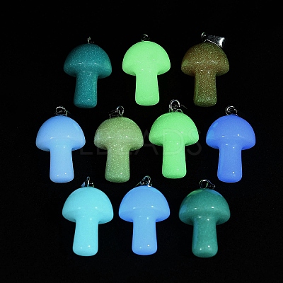 Synthetic Noctilucent Stone/Luminous Stone Pendants G-Z054-07-1