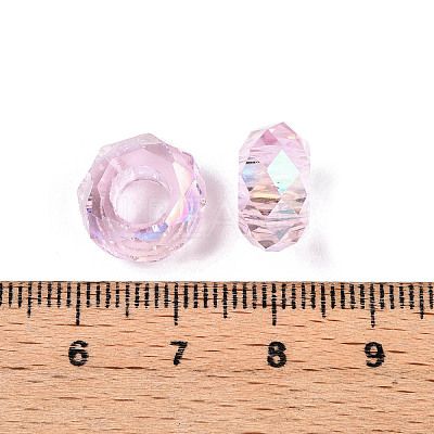 Transparent Glass European Beads GPDL-N005-D14mm-A02-1
