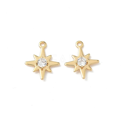 Brass Micro Pave Cubic Zirconia Pendants KK-Z136-43B-G-1
