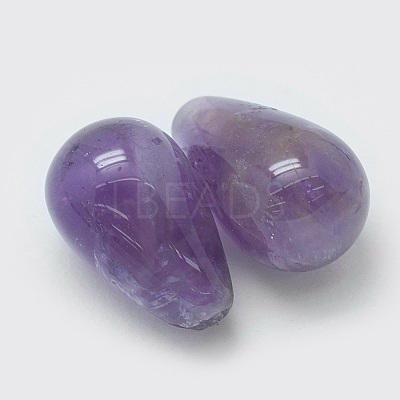Natural Amethyst Half Drilled Beads G-G760-I01-1