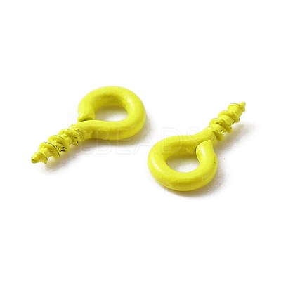 Stoving Varnish 100Pcs Iron Screw Eye Pin Peg Bails FIND-WH0036-29K-1