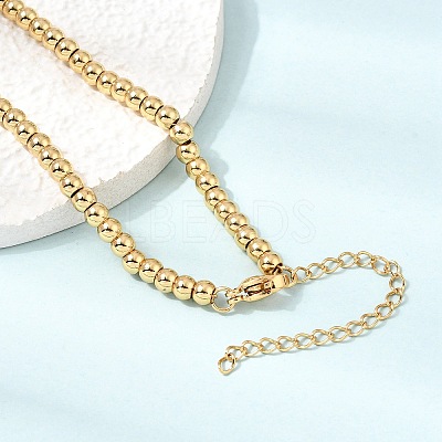4MM Round 304 Stainless Steel Beaded Necklaces for Man and Women SA-CBAB767-16G-1