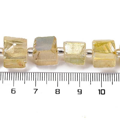 Electroplated Natural Quartz Beads Strands G-G767-02-23-1