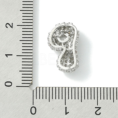 Rack Plating Brass Clear Cubic Zirconia Pendants KK-S378-01P-P-1
