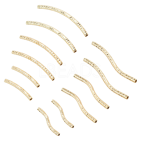   Brass Curved Tube Beads KK-PH0001-58G-NF-1