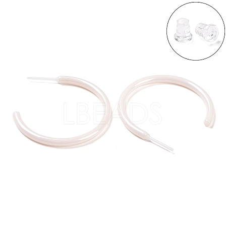 Hypoallergenic Bioceramics Zirconia Ceramic Ring Stud Earrings EJEW-Z023-01E-1