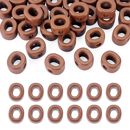 Opaque Acrylic European Beads LS-OACR-TAC0019-006O-1