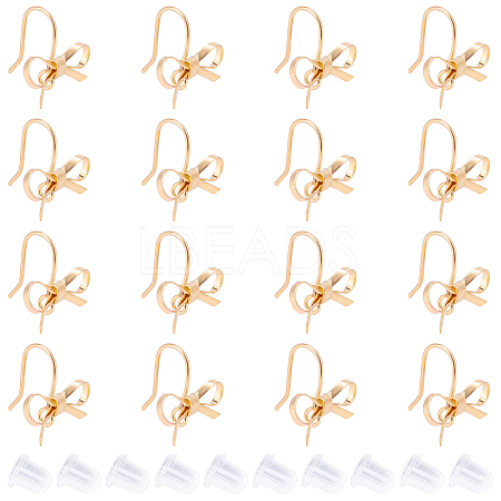 24Pcs Brass Stud Earring Findings KK-FH0002-35-1