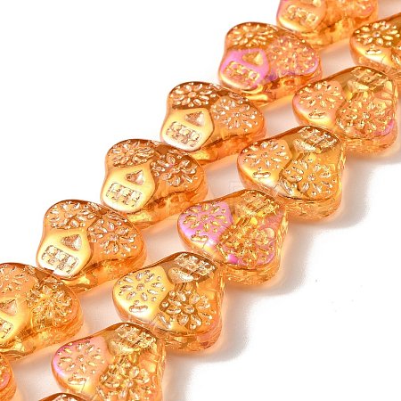 Transparent Electroplate Glass Beads Strands LS-EGLA-F158-HR01-1