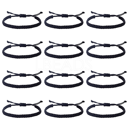12Pcs Nylon Braided Cord Bracelets Set BJEW-AN0001-58-1