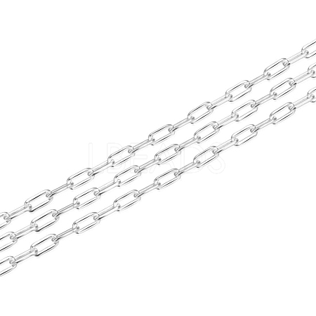 925 Sterling Silver Paperclip Chains STER-WH0011-07S-1