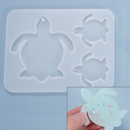 Turtle Pendant Silhouette Silicone Molds DIY-I026-22-1