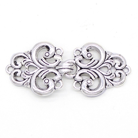 Alloy Hook Button PALLOY-WH0082-64-1